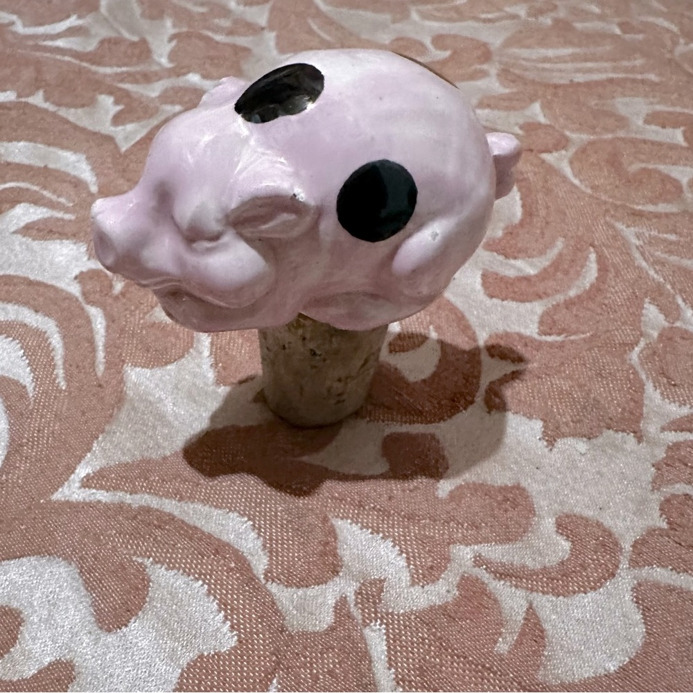 Vintage pig wine bottle stopper